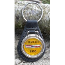 Vintage Chevrolet 1955 Leather Key Ring